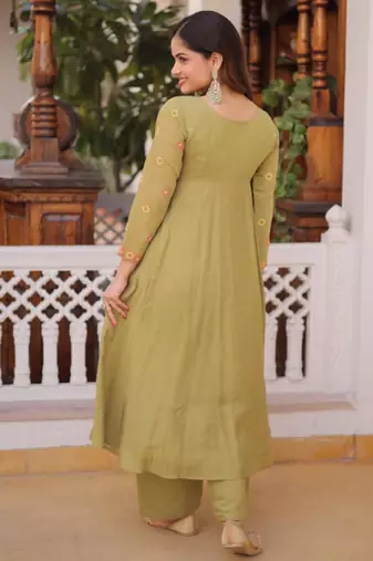 Light olive kurta set