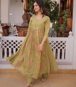 Light olive kurta set