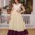 Dar-cream embroidered anarkali set