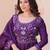 Purple embroidered anarkali set