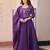 Purple embroidered anarkali set
