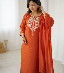 Rust festive kurta set