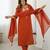 Rust festive kurta set