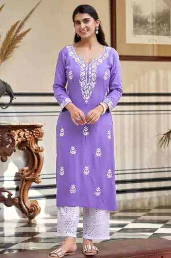 Lavander festive kurta set