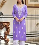 Lavander festive kurta set