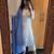 white & blue  kurta set