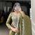olive embroidered kurta set