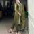 olive embroidered kurta set