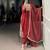 red  embroidered kurta set