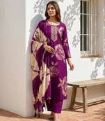 purple tie-dye kurta set