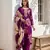 purple tie-dye kurta set