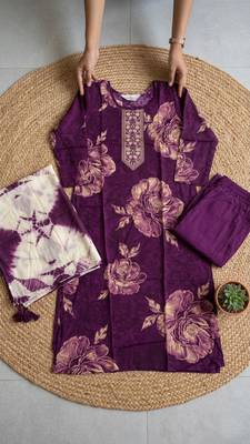 purple tie-dye kurta set 3