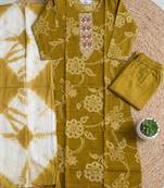 yellow tie-dye kurta set