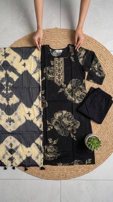 black tie-dye kurta set 3