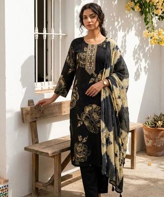 black tie-dye kurta set 1