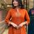 Rust contemporary kurta set