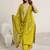 lime embroidered kurta set
