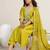 lime embroidered kurta set