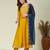 Yellow & teal-blue kurta set