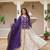 Purple & white Embroidered Lehenga
