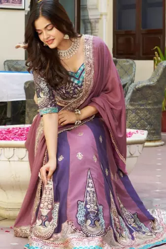 Mauve Designer Lehenga Set