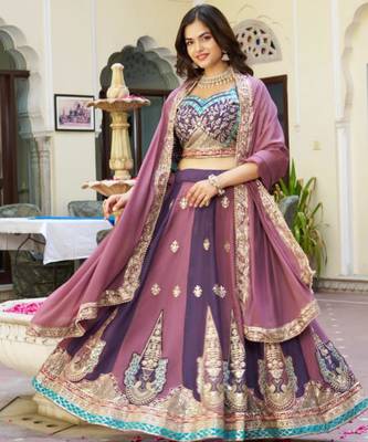 Mauve Designer Lehenga Set 1