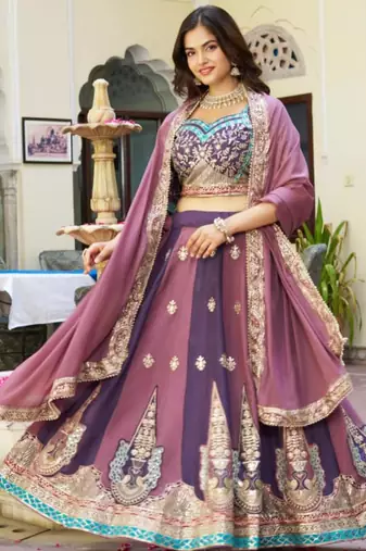 Mauve Designer Lehenga Set