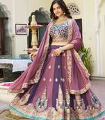 Mauve Designer Lehenga Set
