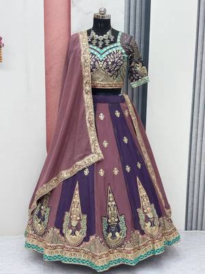Mauve Designer Lehenga Set 3