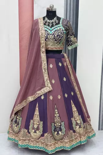 Mauve Designer Lehenga Set