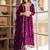 magenta embroidered kurta set