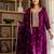 magenta embroidered kurta set