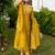yellow embroidered kurta set