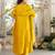 yellow embroidered kurta set