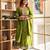 olive embroidered kurta set