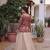 Cream Lehenga Maroon Blouse
