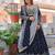 Navy-blue and grey Ethnic Lehenga