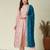 Light-peach & blue kurta set