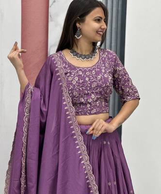 Purple Traditional Lehenga 2