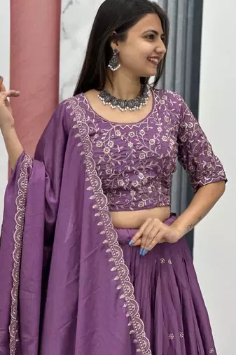 Purple Traditional Lehenga
