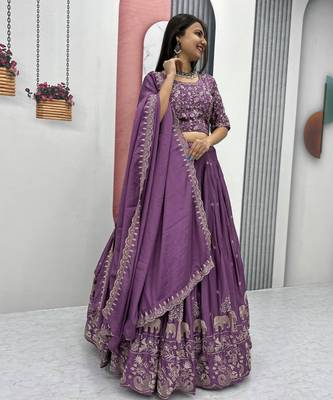 Purple Traditional Lehenga 3