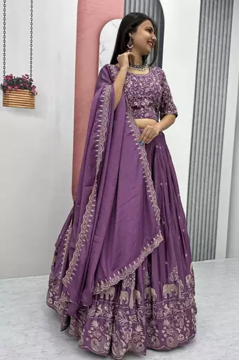 Purple Traditional Lehenga