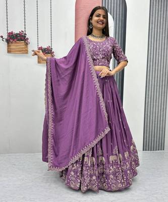 Purple Traditional Lehenga 1