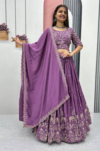 Purple Traditional Lehenga