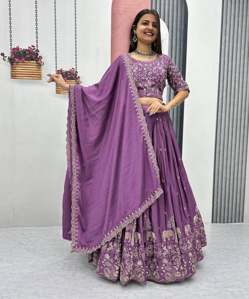 Purple Traditional Lehenga