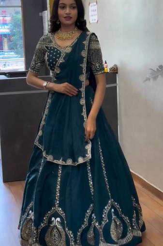 teal Designer Lehenga