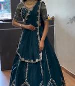 teal Designer Lehenga