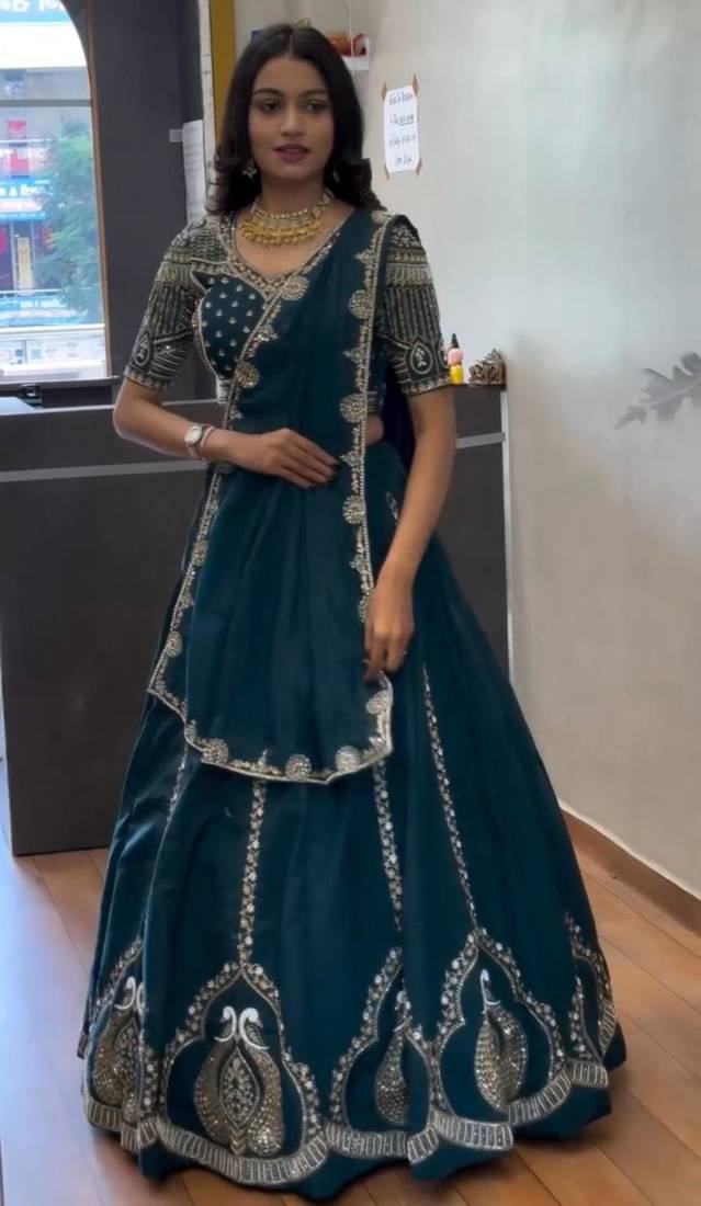 teal Designer Lehenga