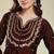 chocolate brown flared kurta set