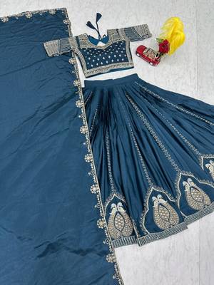 teal Designer Lehenga 1